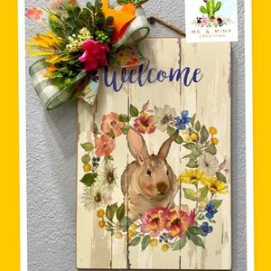Bunny Easter Sign